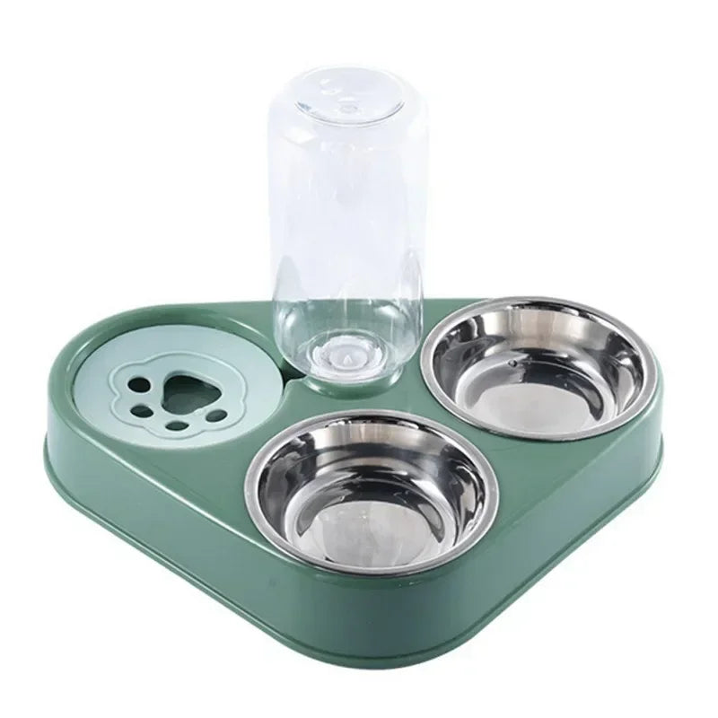 08-Smart Pet Feeder – Double Bowl + Water Bottle.