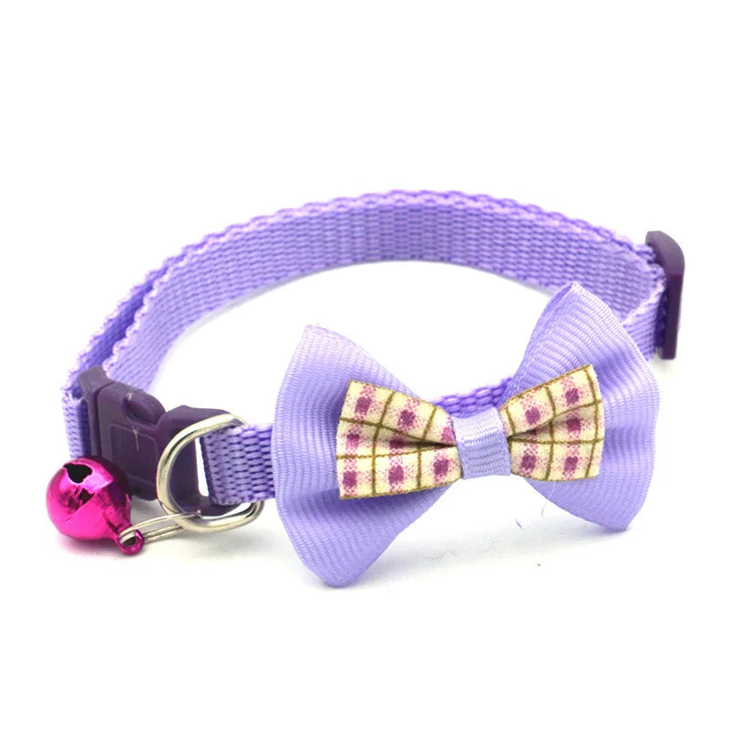 05-π Deluxe Bow Collar for Adorable Puppies and Elegant Cats
