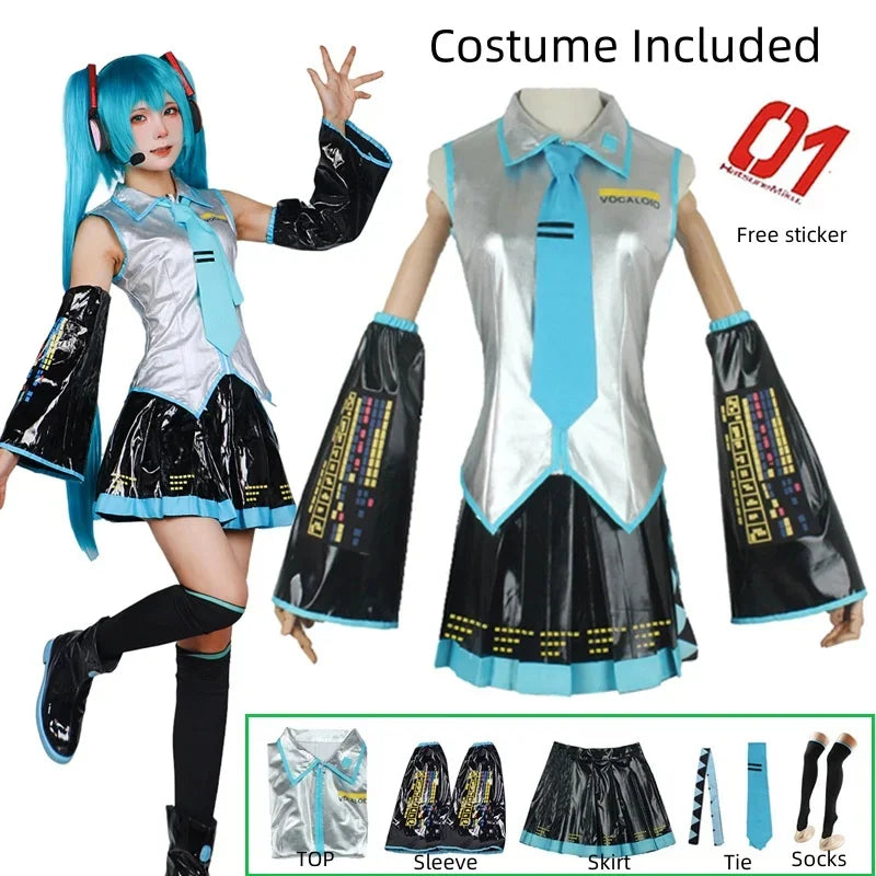 90-Miku Cosplay Costume Women's Complete School Uniform JK