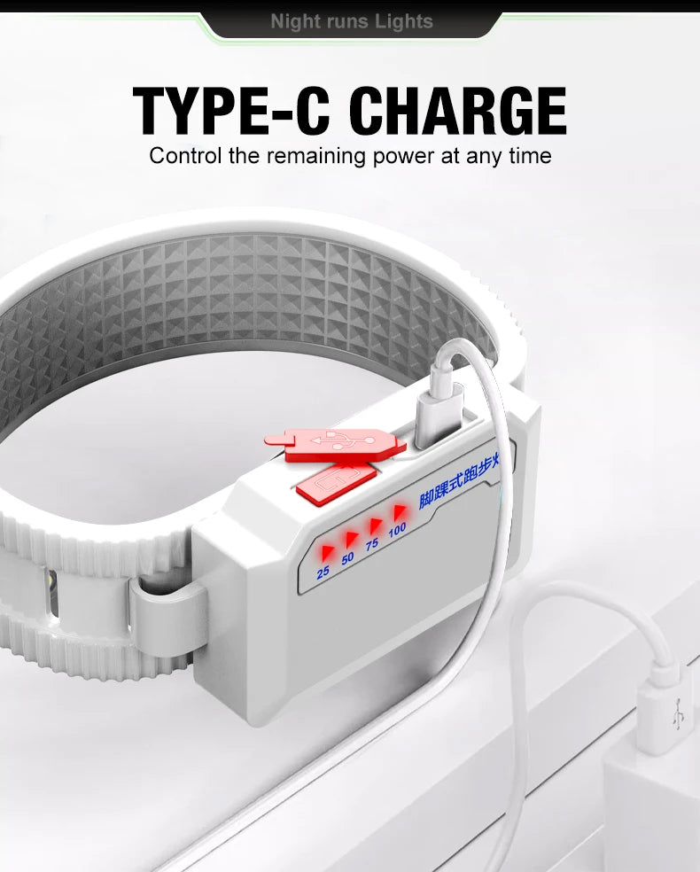 28-Fascia da braccio per corsa notturna COB, luce a LED