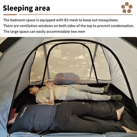 00-Tenda invernale ignifuga 2 persone, con uscita per stufa