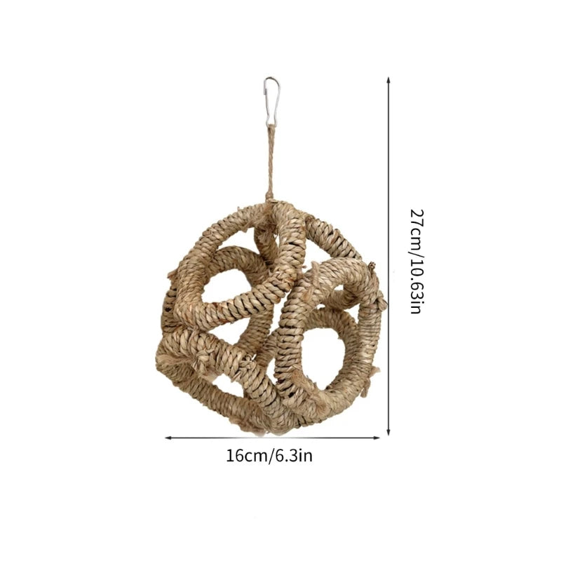 26-Natural Bird Play Ring – Straw, Wood, and Free Happiness