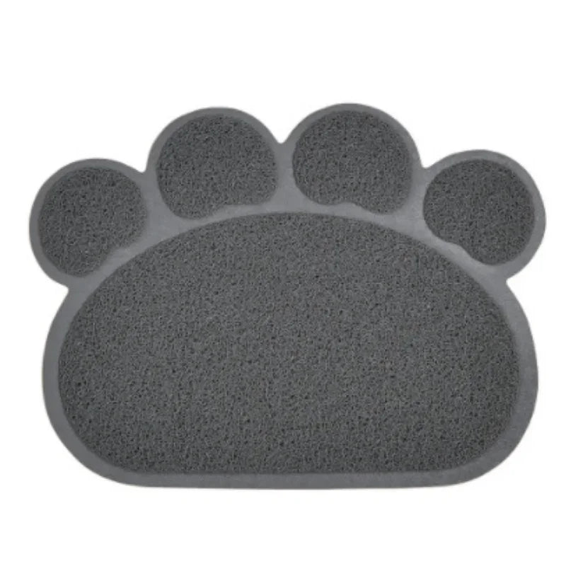 18-Colorful paw-shaped mat.