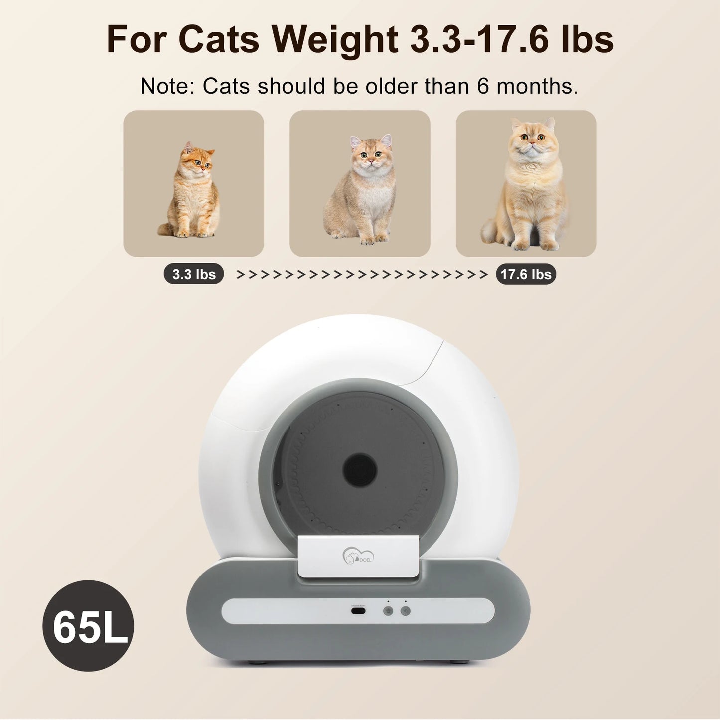 15-Lettiera Gatti Autopulente Wi-Fi 2,4GHz 56L 🐱
