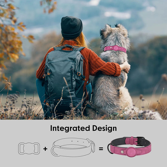 001-aCollare GPS in pelle per cani – Antismarrimento e regolabile