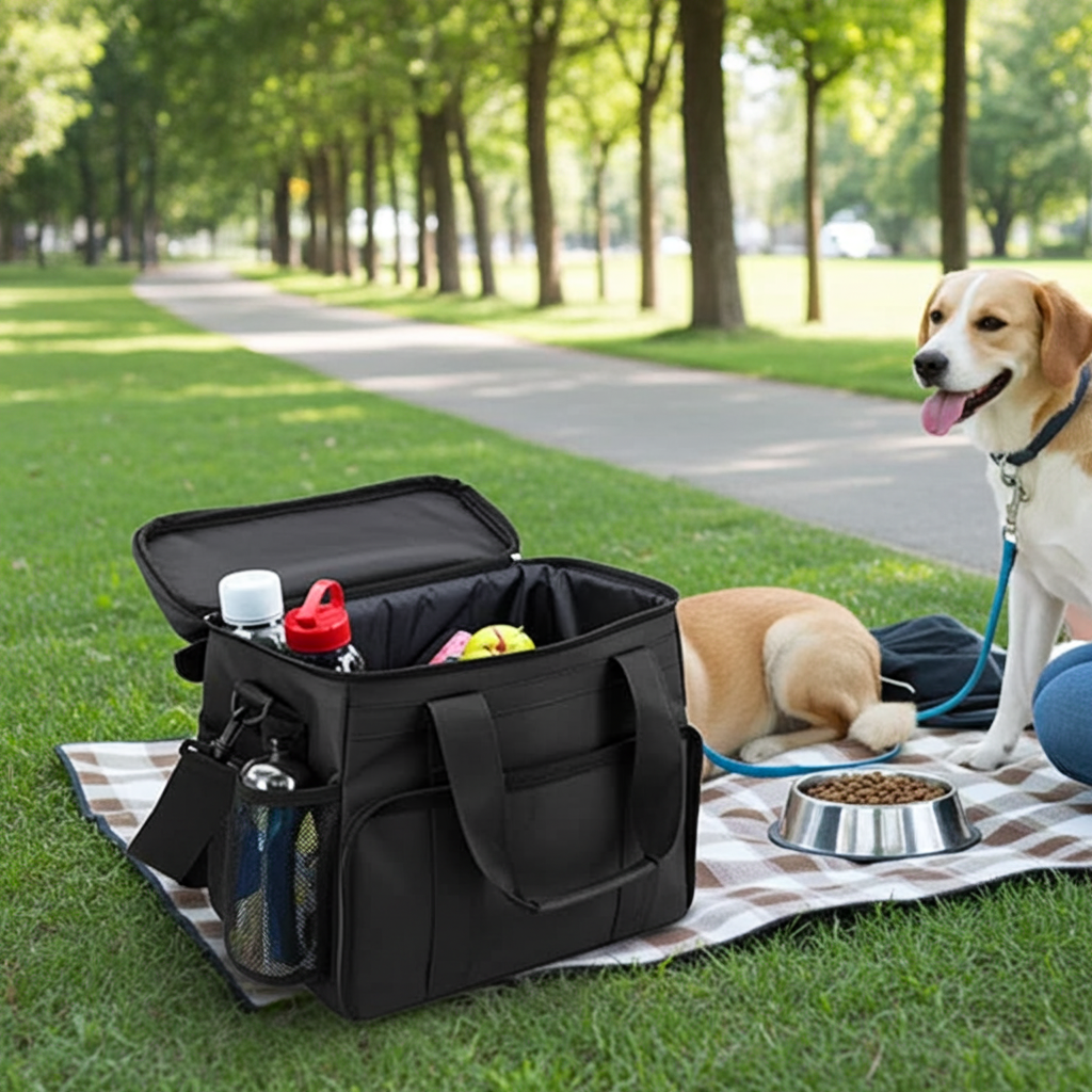 13-Borsa da viaggio per cani multifunzionale per accessori  addestramento.