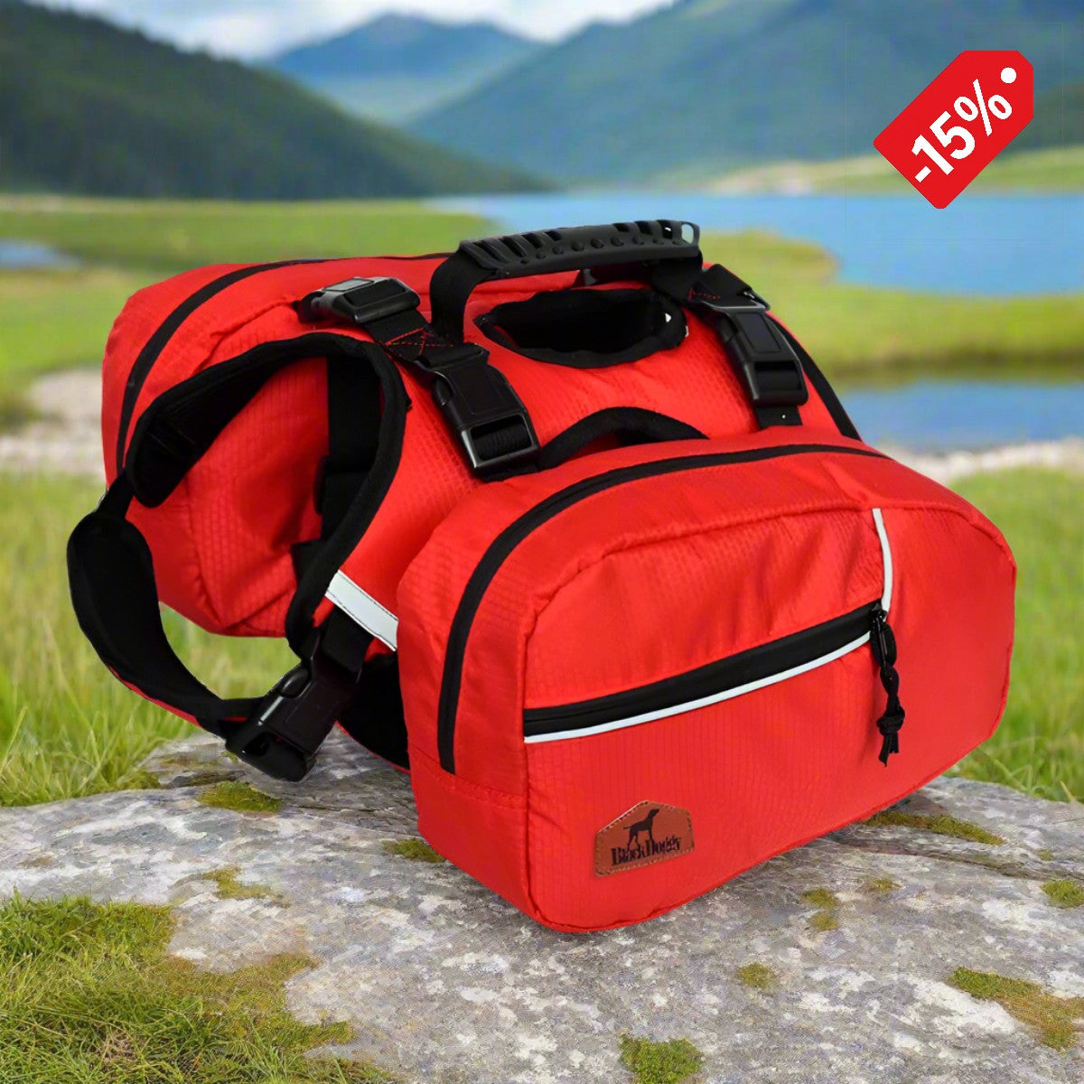 03-Zaino Removibile per Cani – Pettorina Pratica da Trekking