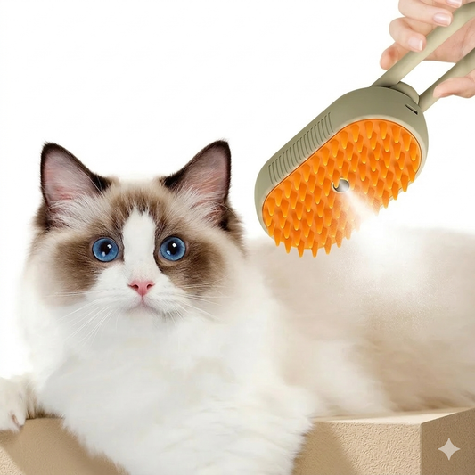 13-Spazzola a Vapore per Cani e Gatti – Pulizia, Massaggio e benessere 🐾