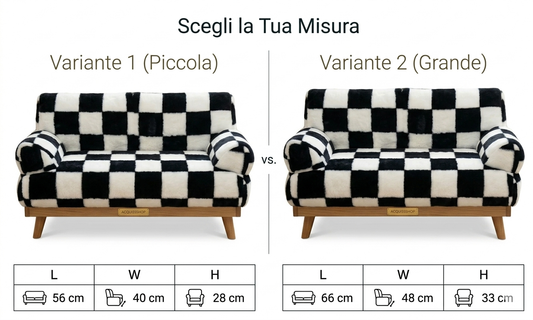 00-aDivanetto per Animali: Comfort a Scacchi e Stile Rude Boy 🏁🐾Morbido Peluche e Sfoderabile