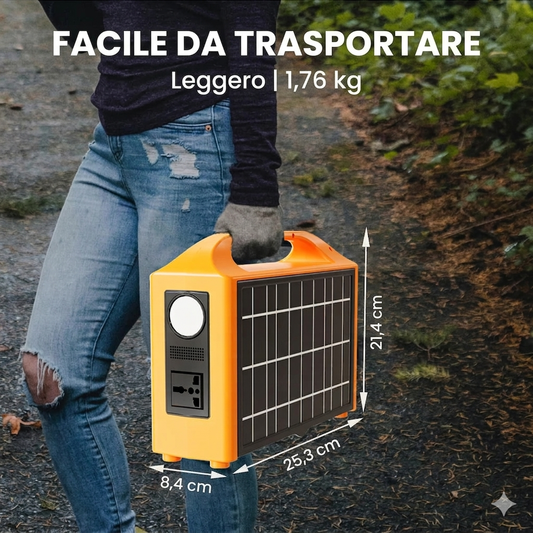 00-aPower Station 100W LiFePO4: Generatore Solare Portatile 24000mAh