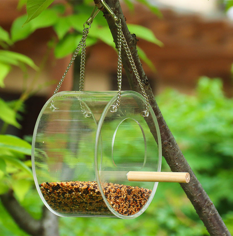26-Plastic bird feeder