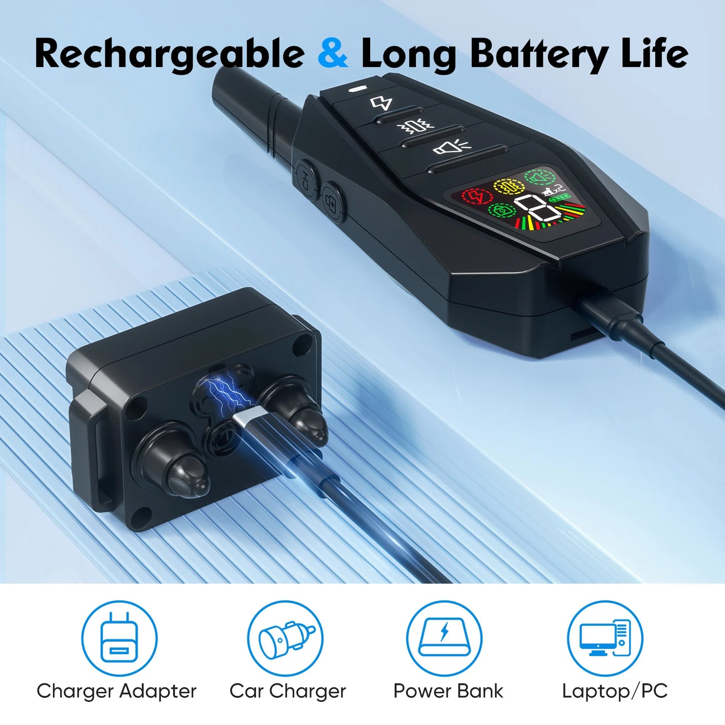 001-aCollare Addestramento Cani 1000m Impermeabile IPX7 con Blocco Sicurezza