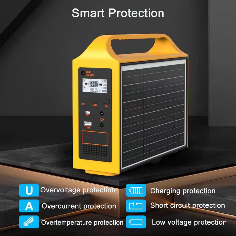 00-aPower Station 100W LiFePO4: Generatore Solare Portatile 24000mAh