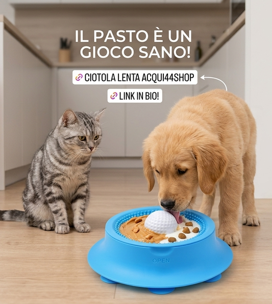 00-aCiotola Lenta per Cani e Gatti in Silicone con Ventose Antiscivolo