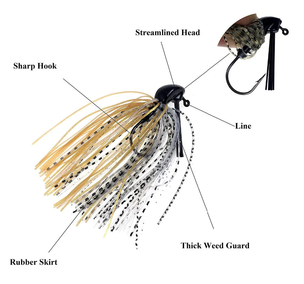 26-🎣 Esche da Pesca THKFISH Artigianali con Filo Resistente – 7g, 10g, 14g