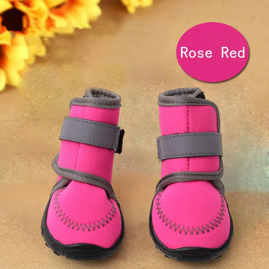 08a-Scarpe Invernali Impermeabili Antiscivolo per Cani – 4 Pezzi