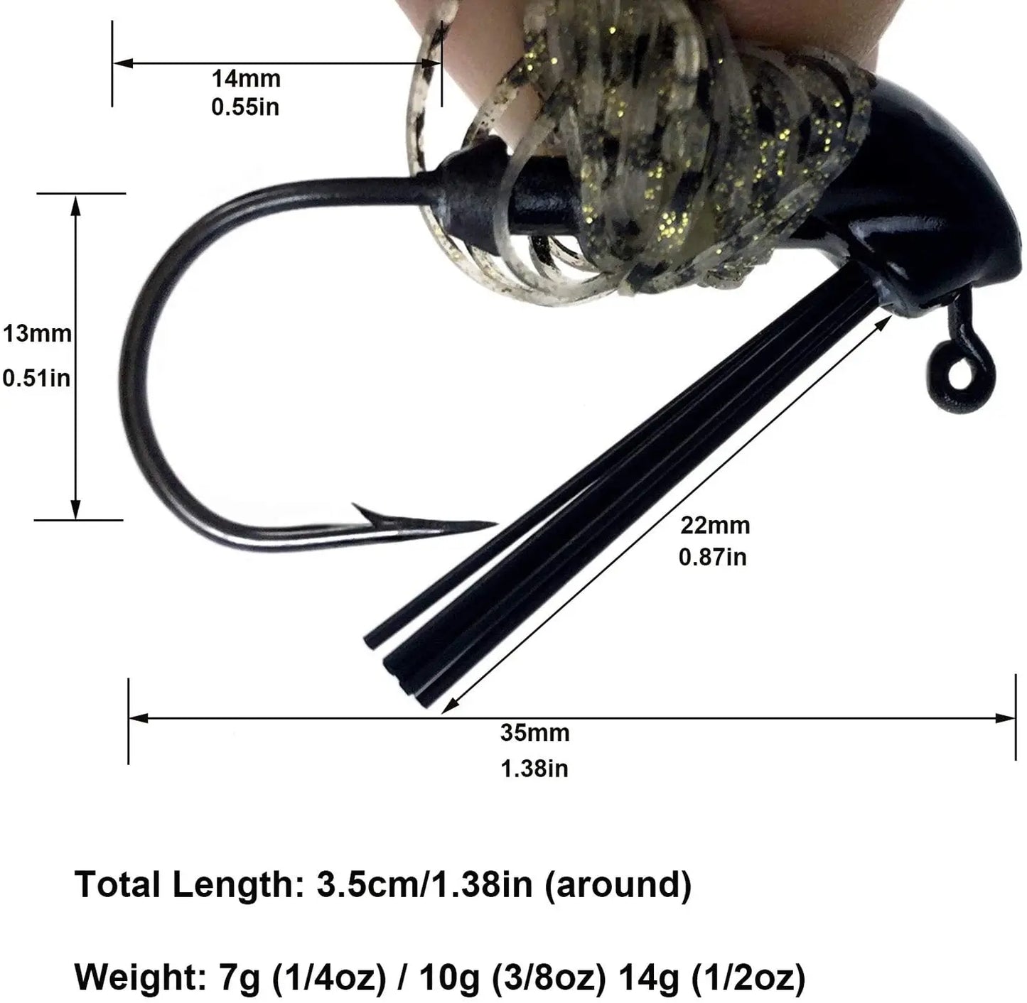 26-🎣 Esche da Pesca THKFISH Artigianali con Filo Resistente – 7g, 10g, 14g