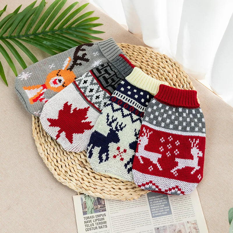 07-Autumn themed sweater for small pets.