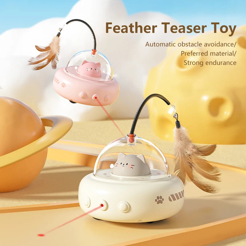 04-Smart Teaser Cat – Interactive Feather Toy for Cats