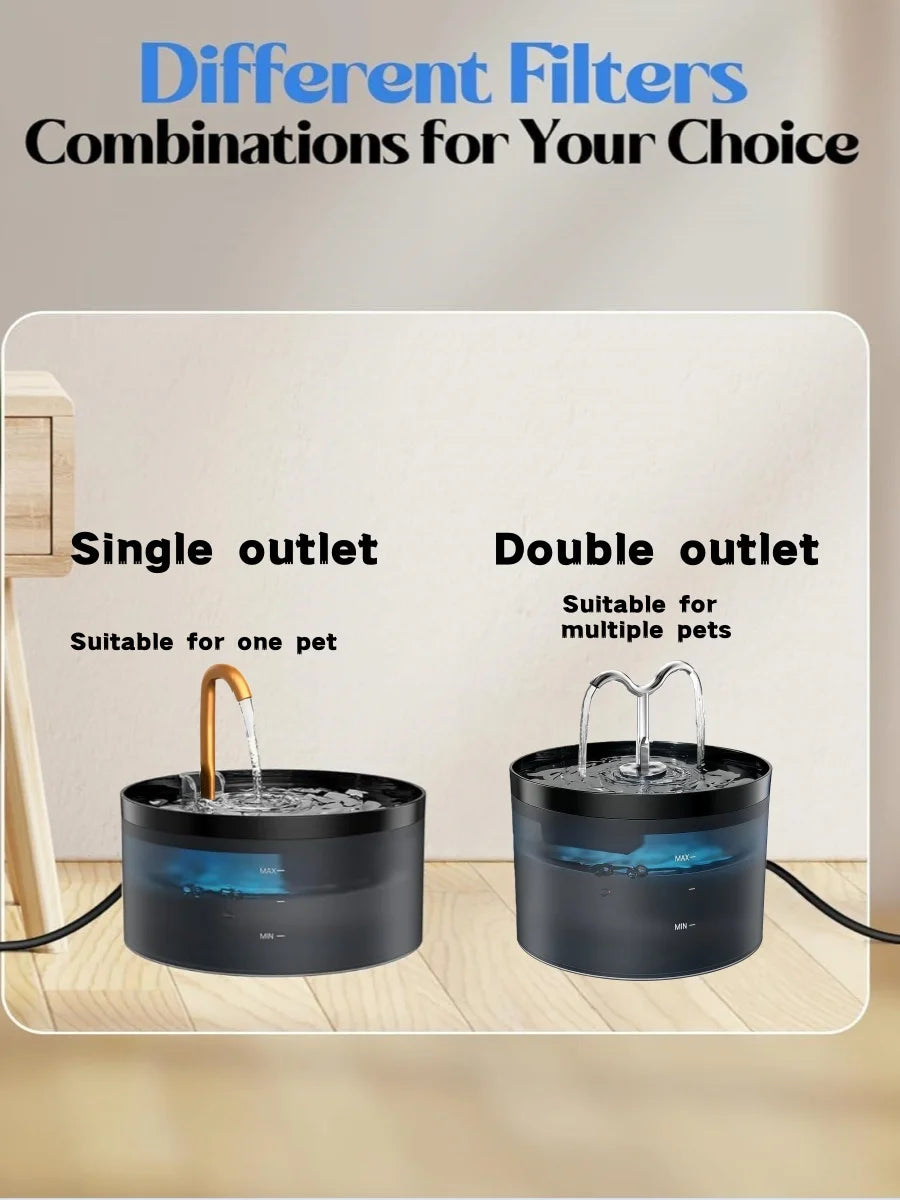 001-aDispenser automatico |Fontana  di acqua per cani e gatti