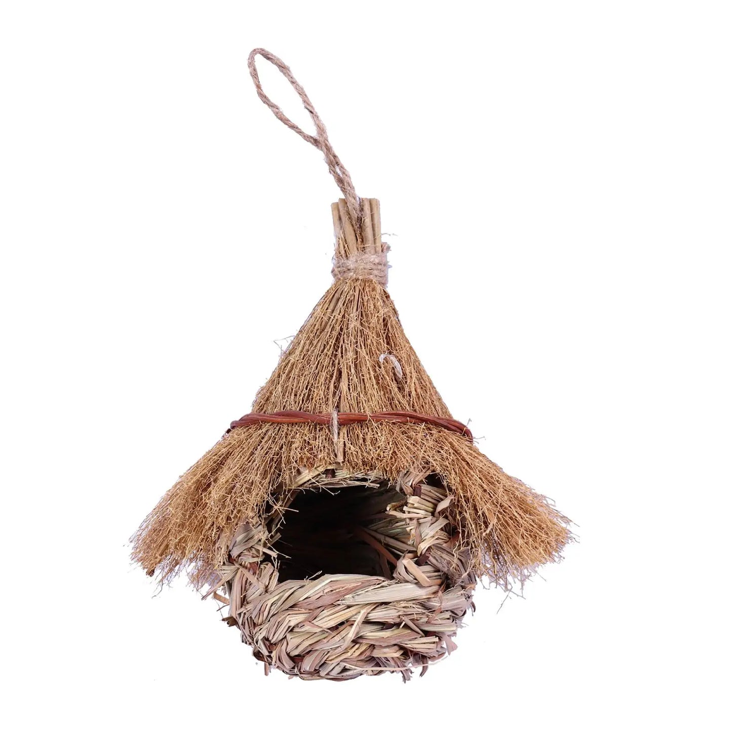 27-Hand woven bird nest.