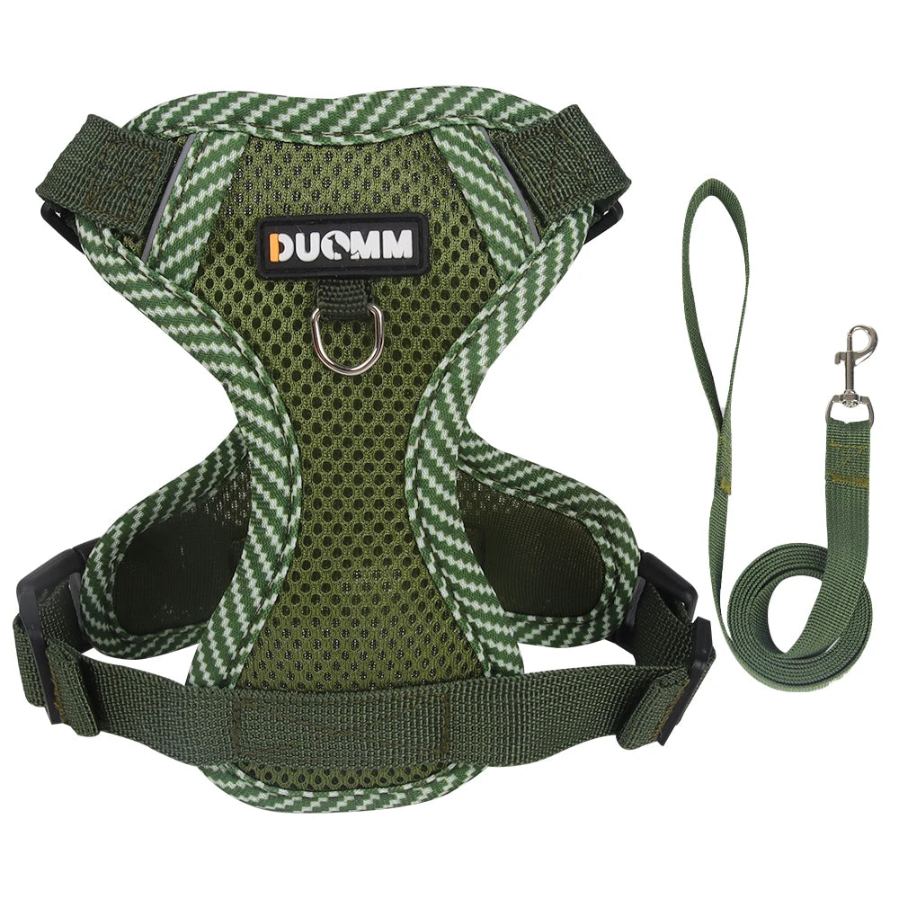 03-Breathable harness with leash for small dogs and puppies