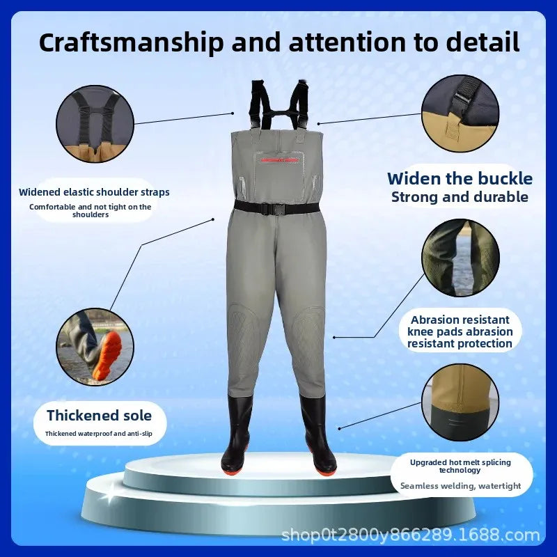 00-Stivali da pesca Impermeabile con Ginocchiere Rinforzate