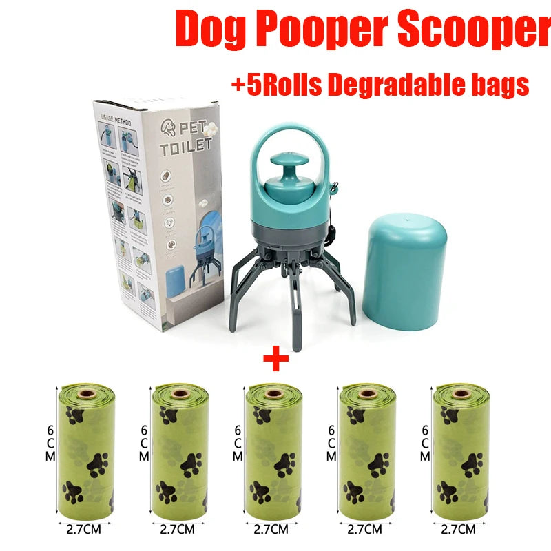 00-aRaccogli Feci per Cani Portatile a Pinza con Dispenser