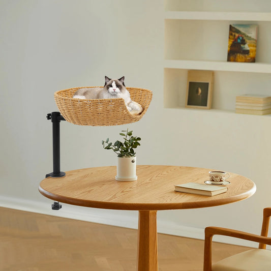 18-Lettino per gatti girevole per scrivania regolabile | fino a 22 kg