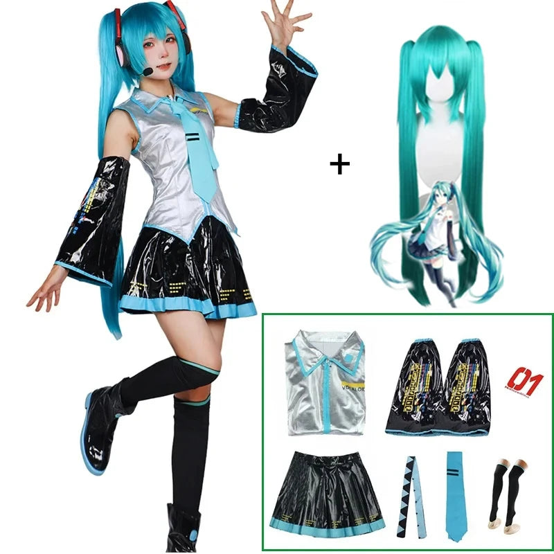 90-Miku Cosplay Costume Women's Complete School Uniform JK
