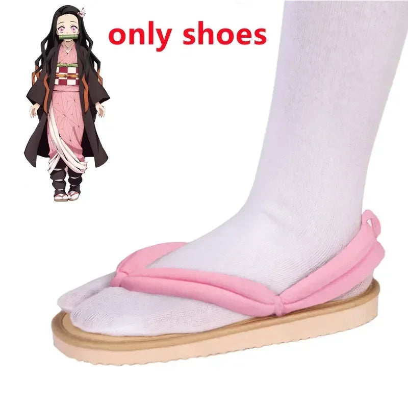 90-Demon Slayer Nezuko Kamado Cosplay Kimono Women Halloween