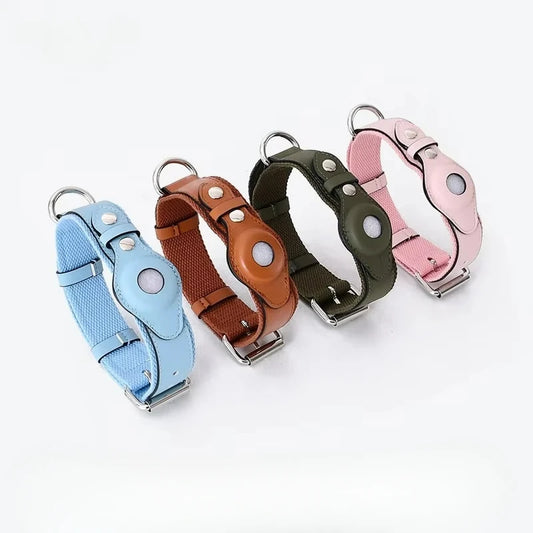 05-Collare Cuccioli in Pelle Morbida per AirTag GPS: Sicurezza e Stile