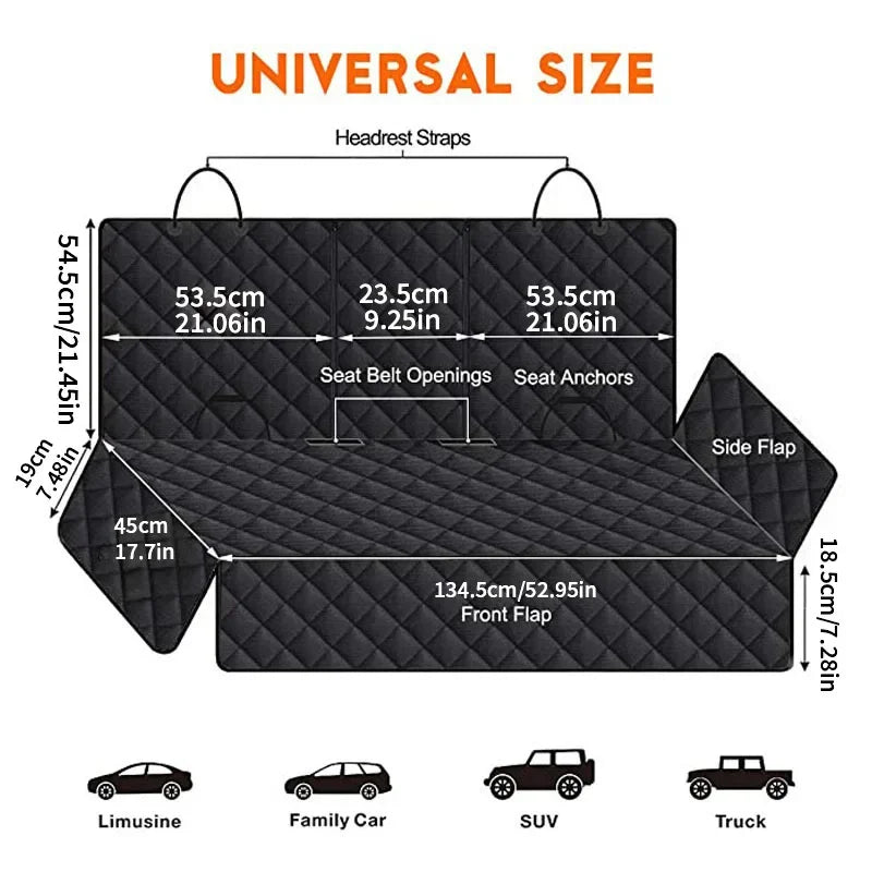 18-Waterproof Car Seat Cover – Total Protection for Pets