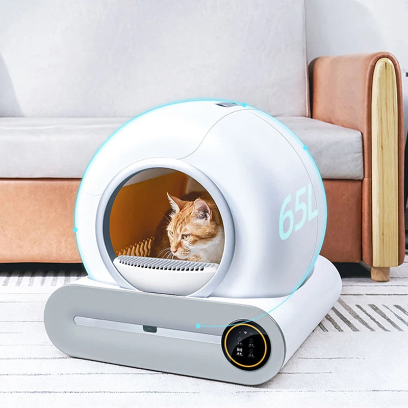 15-Automatic self-cleaning litter box.