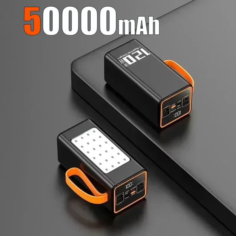 00-aPower Bank Outdoor Alta Capacità 120W - Ricarica Rapida Solare LED