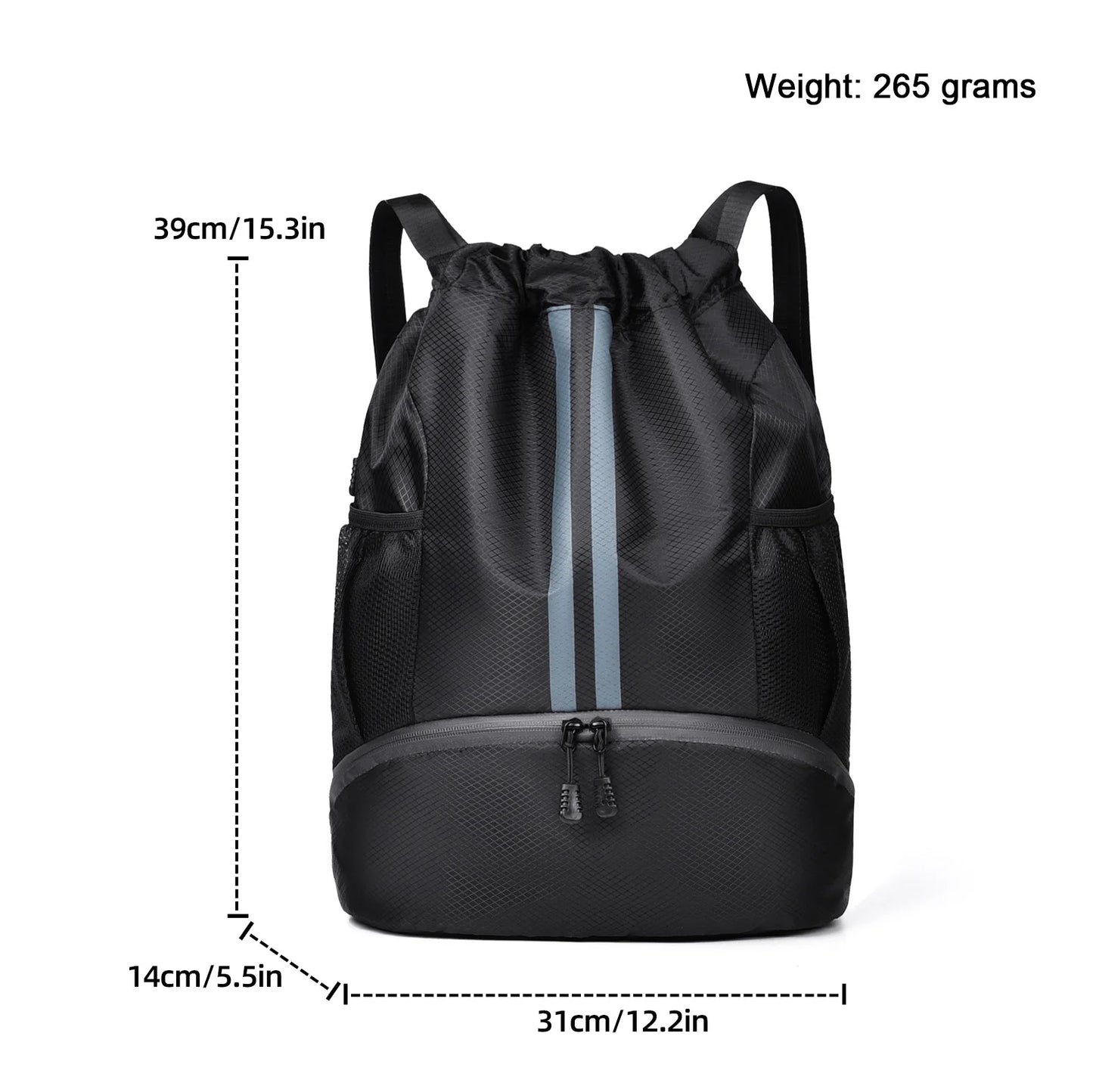 01-Zaino Palestra Unisex Impermeabile – Scomparto Bagnato/Asciutto
