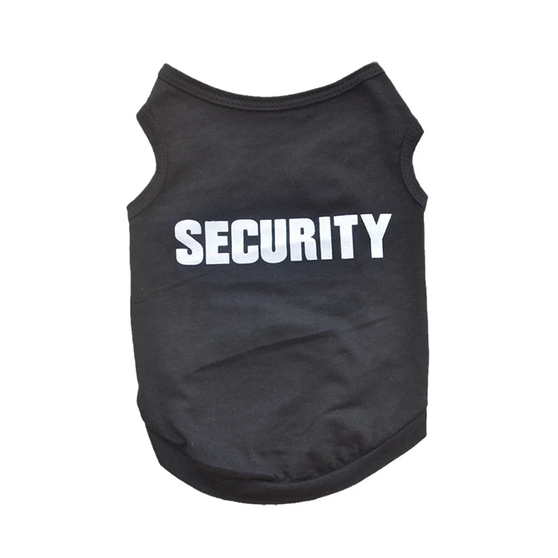 08-Costumino con scritta security per animali di piccola taglia.