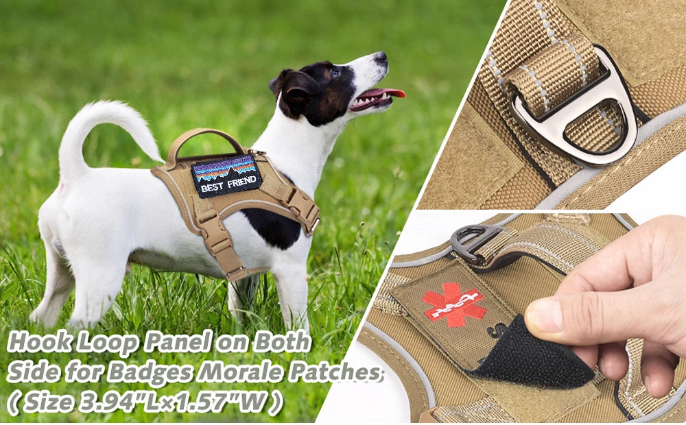03-Tactical Harness for Small Dogs – Adjustable and Reflective
