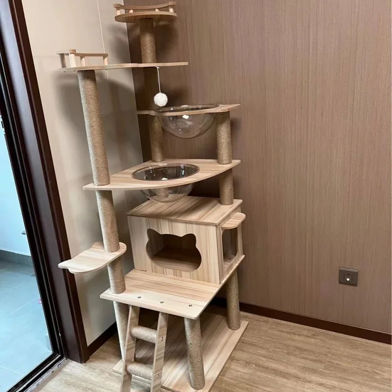 001-Multi-Level Cat Scratching Post with Platforms and Sisal