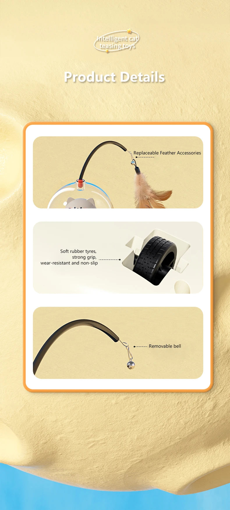 04-Smart Teaser Cat – Interactive Feather Toy for Cats