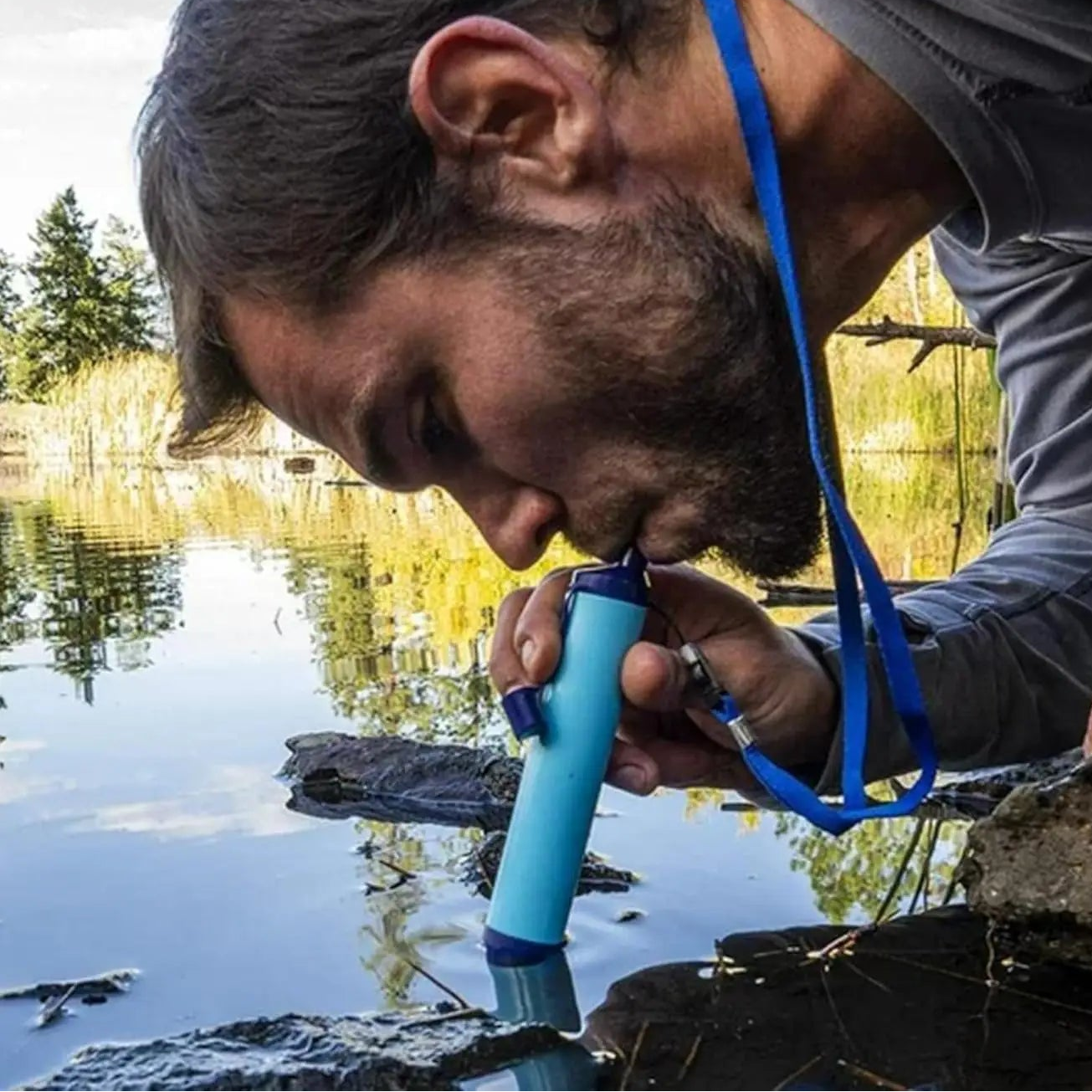 00-Filtro d'Acqua Personale a Cannuccia | Attrezzatura di Sopravvivenza d'Emergenza