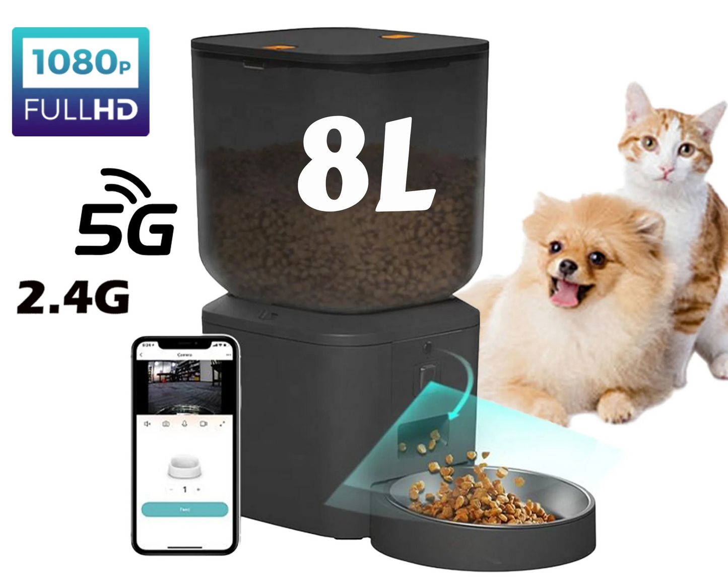 001-aDispenser 8 litri videocamera 1080p Video 5G WiFi Registratore vocale