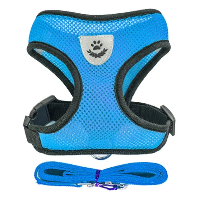 03-Breathable Harness with Leash for Cats and Small Dogs