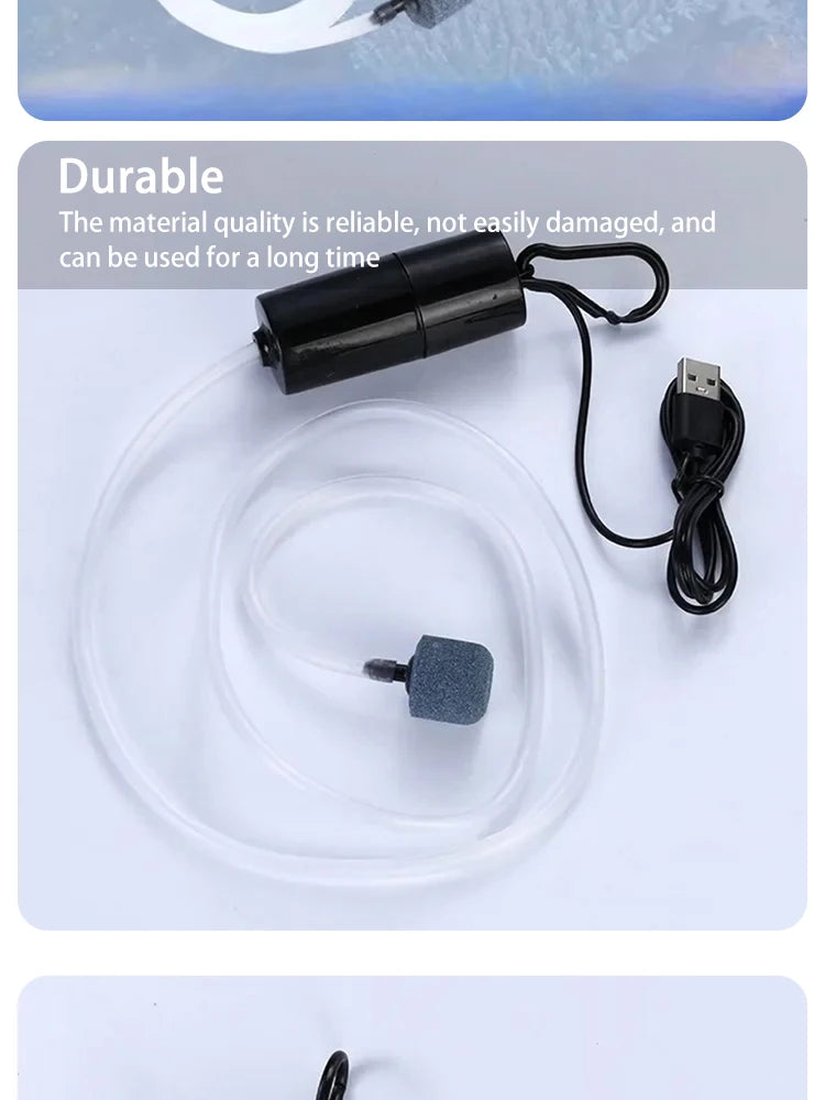 25-Portable Aquarium Air Pump – Mini USB Oxygenator