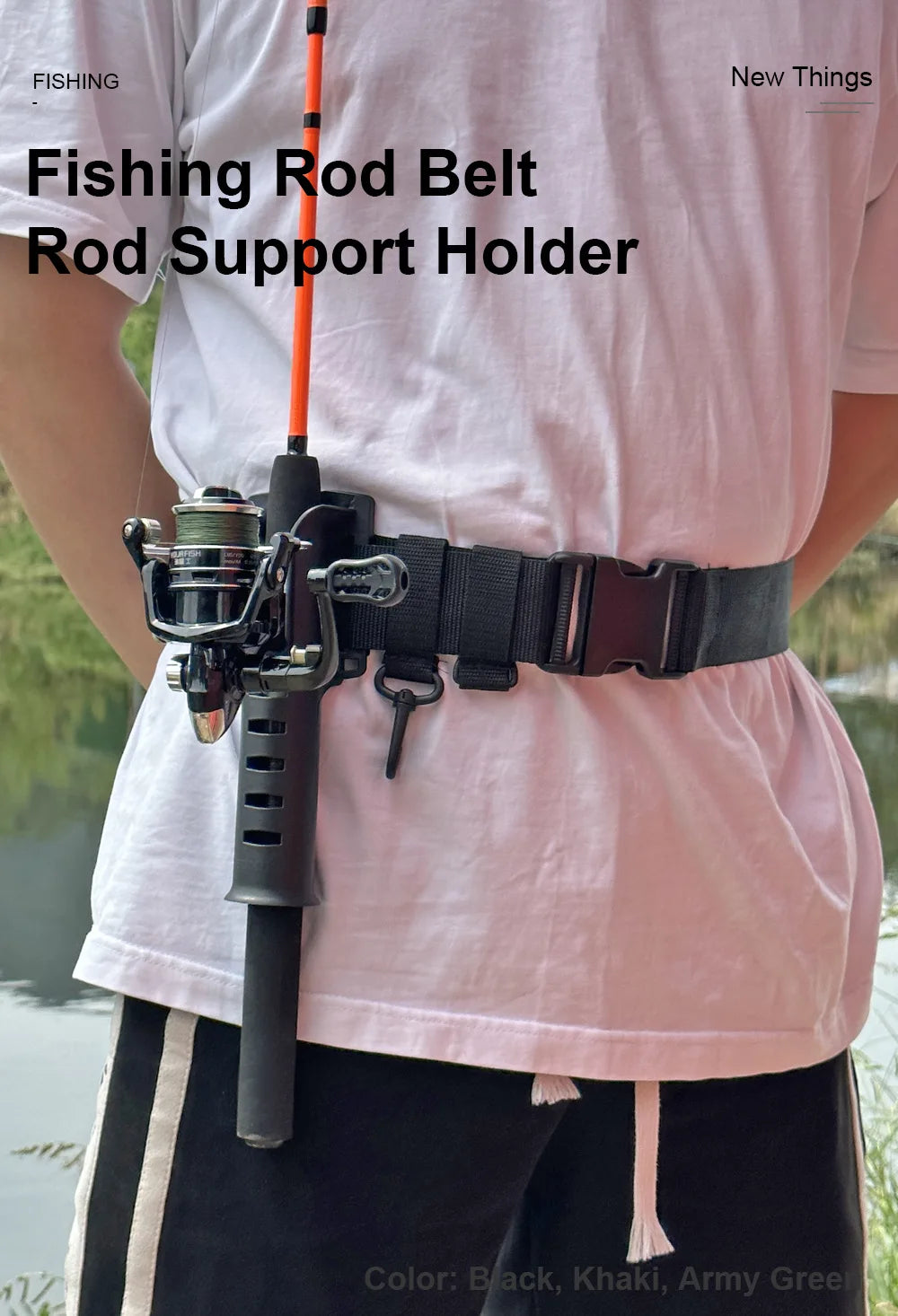 26-Belt holder for fishing rods.