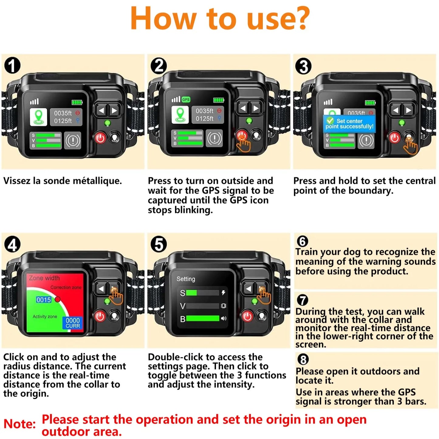 001-aCollare|Recinto Invisibile GPS per Cani: Collare Wireless IPX7 2000m