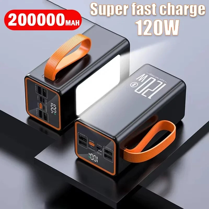 00-aPower Bank Outdoor Alta Capacità 120W - Ricarica Rapida Solare LED