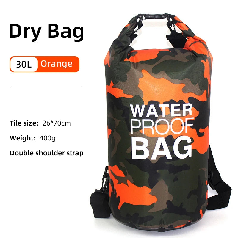 01-15/30L Waterproof Backpack with Wet-Dry Pocket | Kayaking and Trekking