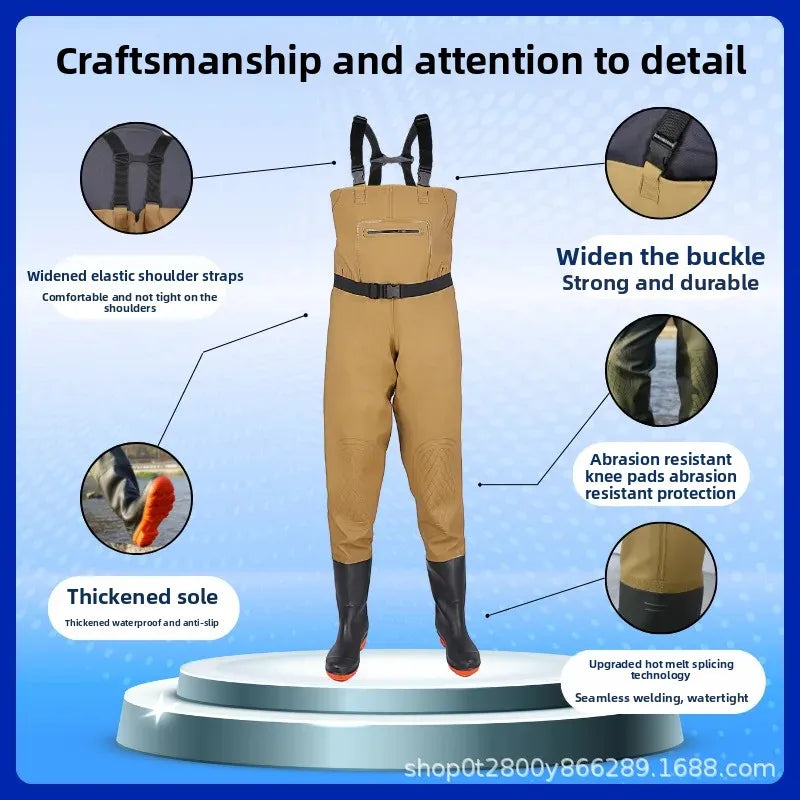 00-Stivali da pesca Impermeabile con Ginocchiere Rinforzate