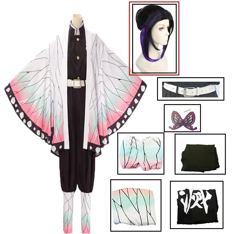90-Demon Slayer Nezuko Kamado Cosplay Kimono Women Halloween